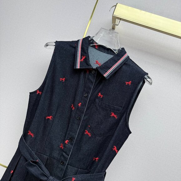 Thom Browne new denim sleeveless dress - Picture 5 of 7